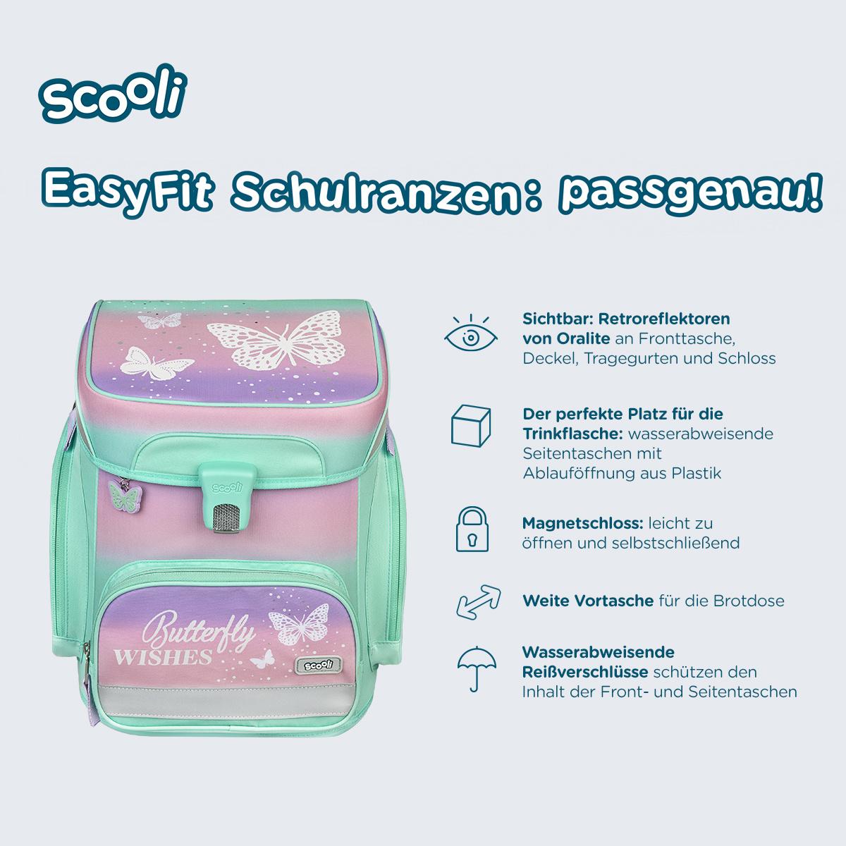 Produktbild Scooli Butterfly EasyFit Schulranzen-Set 5teilig 7 von 22