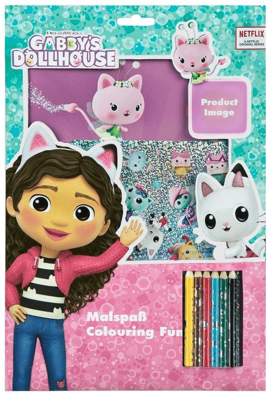 Undercover Gabby's Dollhouse Malspaß Farbset mit Malblock, Stickern und Buntstiften
