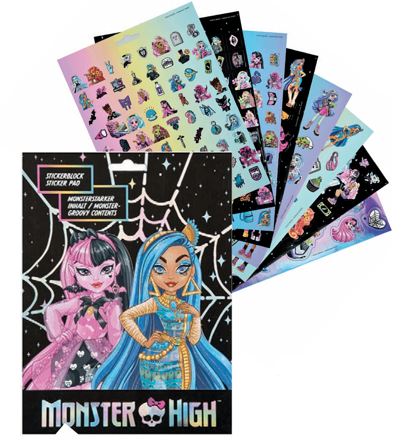 Undercover - Monster High - Stickerblock - 8 Stickerblätter