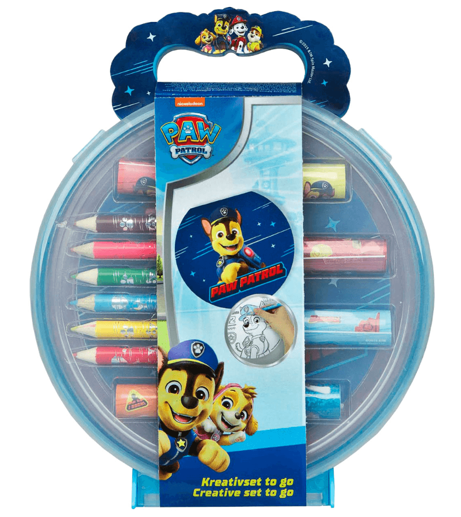 Undercover PAW Patrol Kreativset to go mit Malblock, Stickern und Mini-Buntstiften