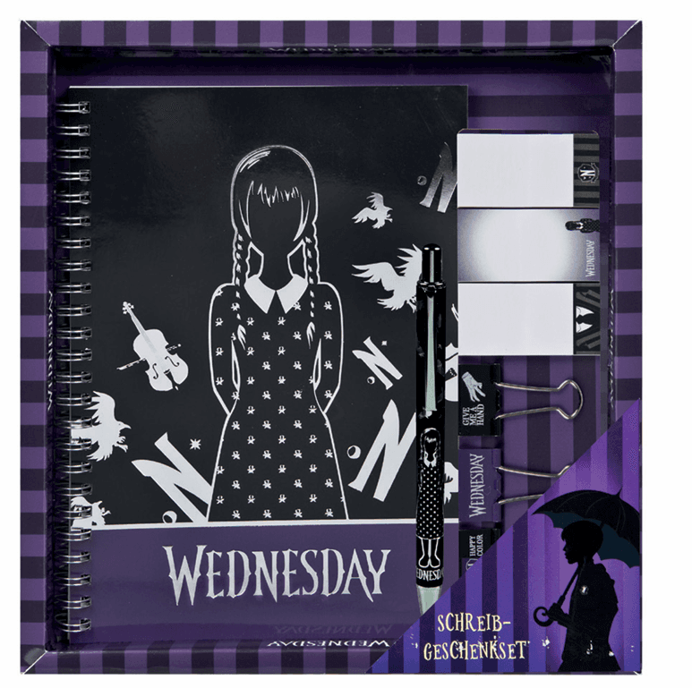 Undercover - WEDNESDAY - Fashion Writing Set – Stylisch Schreiben im Gothic-Look