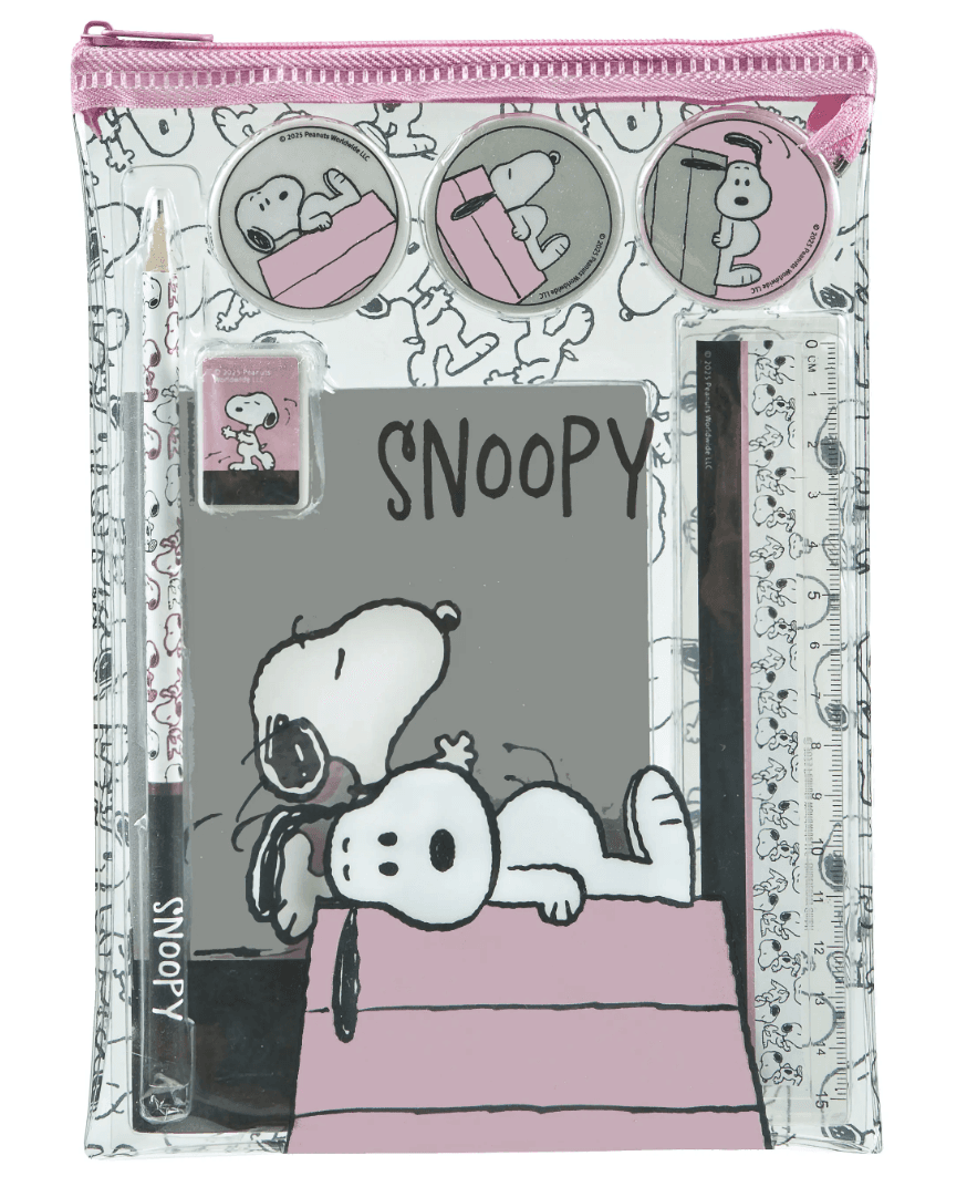 Undercover Peanuts Snoopy Schreib-Set im PVC-Etui mit A5-Notizblock und Zubehör