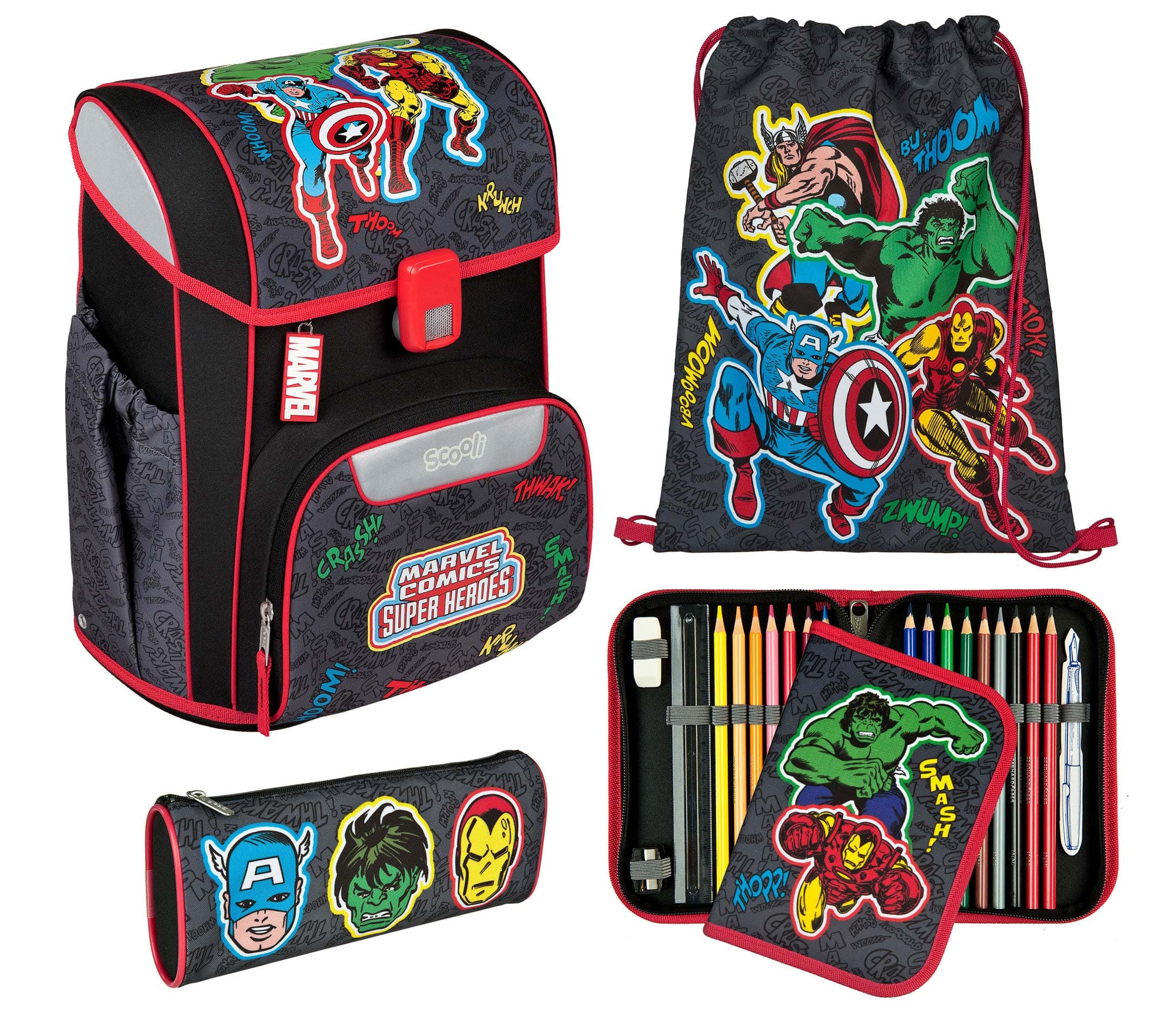 Avengers EasyStart Schulranzen Set,5tlg