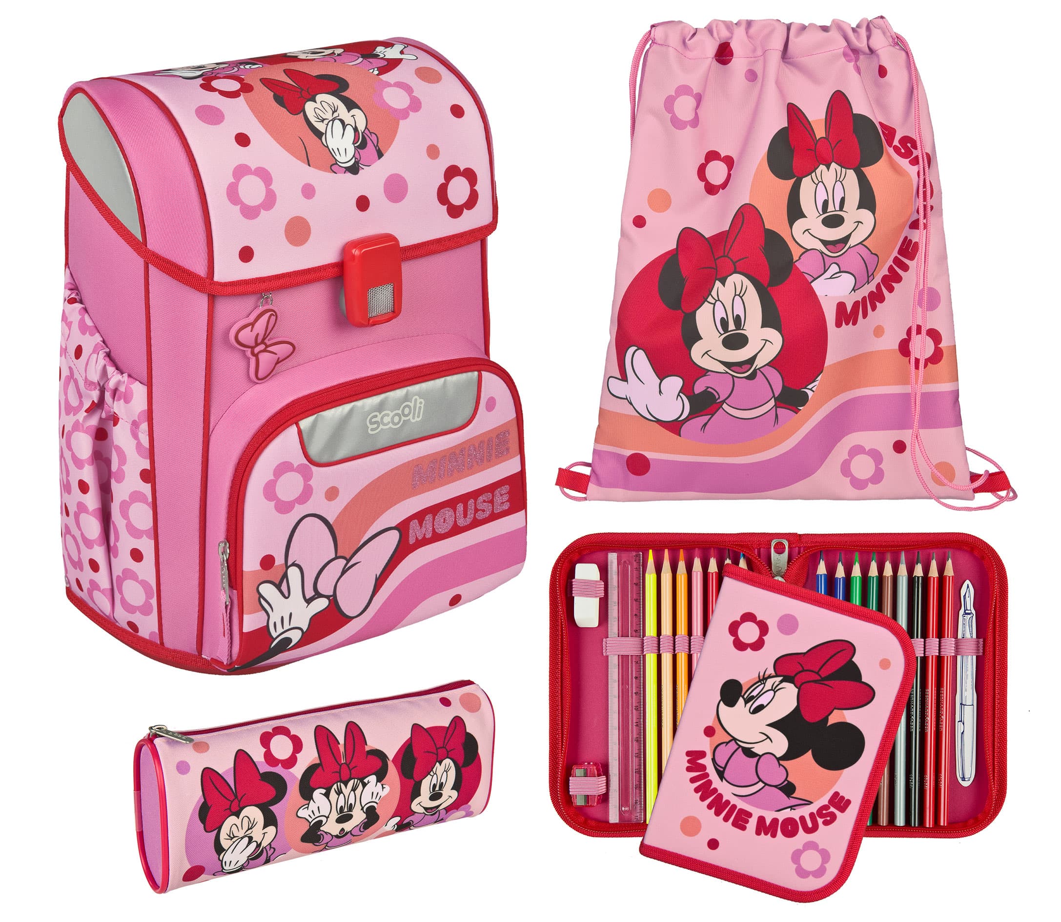 Minnie Mouse EasyStart Schulranzen Set,5tlg