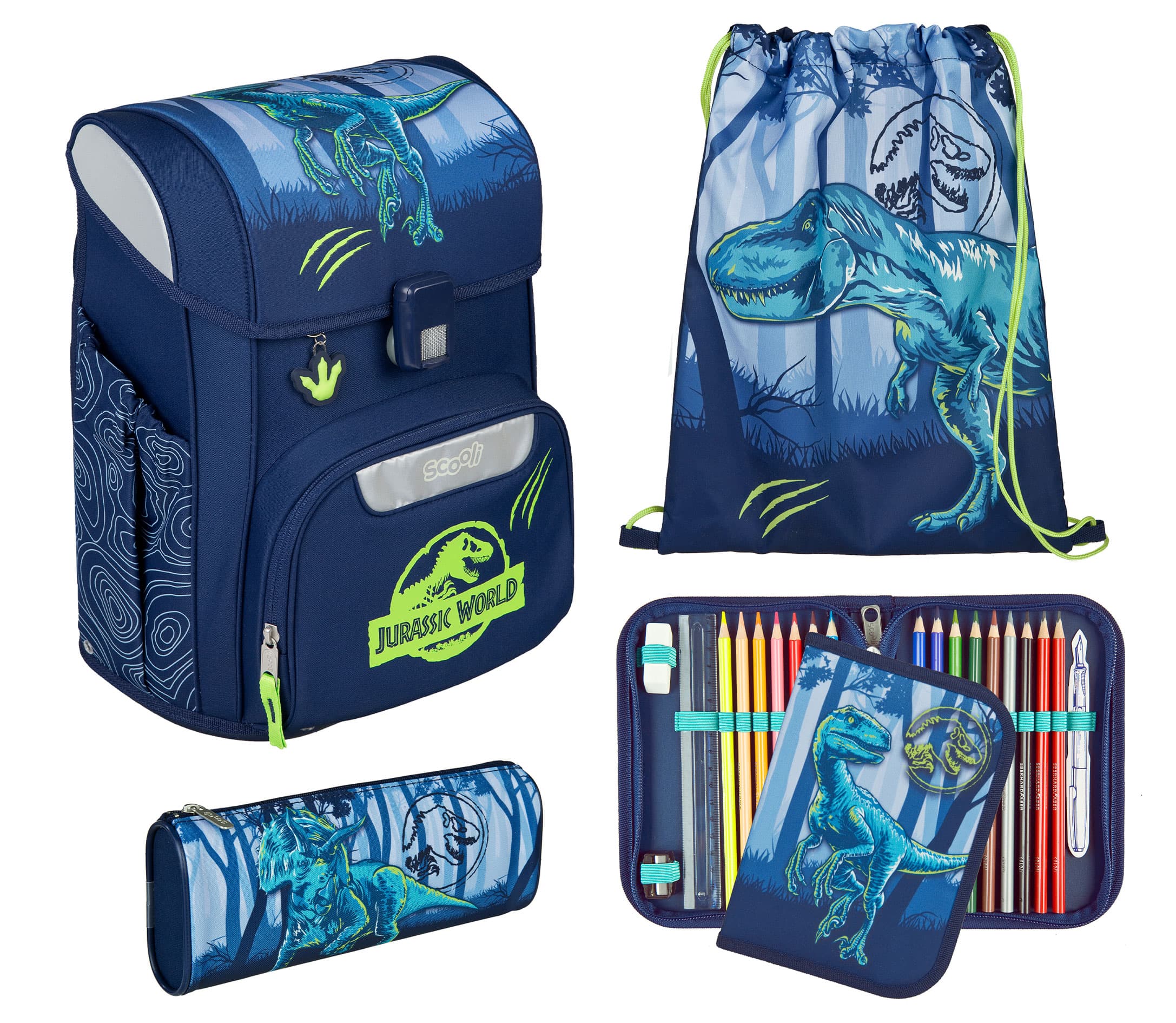 Jurassic World EasyStart Schulranzen Set,5tlg