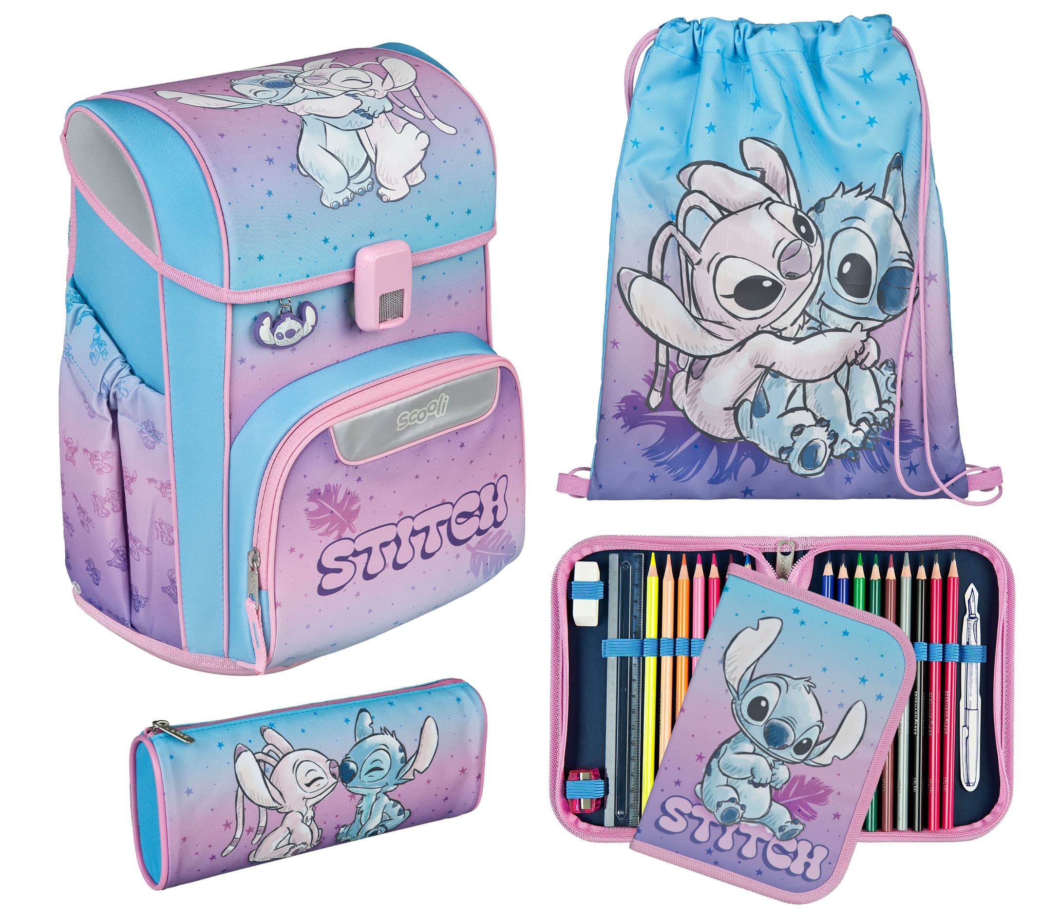 Stitch EasyStart Schulranzen Set,5tlg