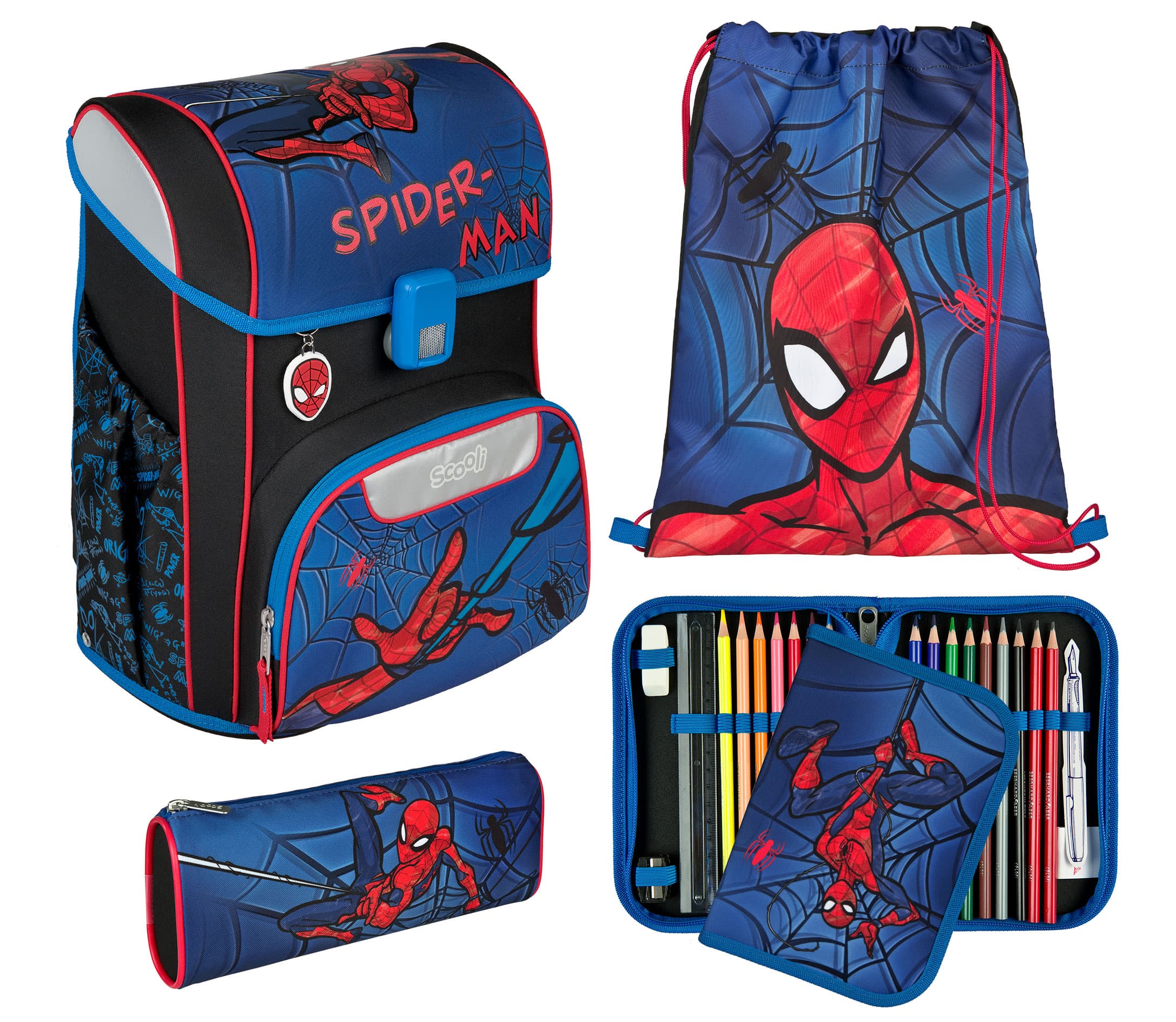 Spider-Man EasyStart Schulranzen Set,5tlg