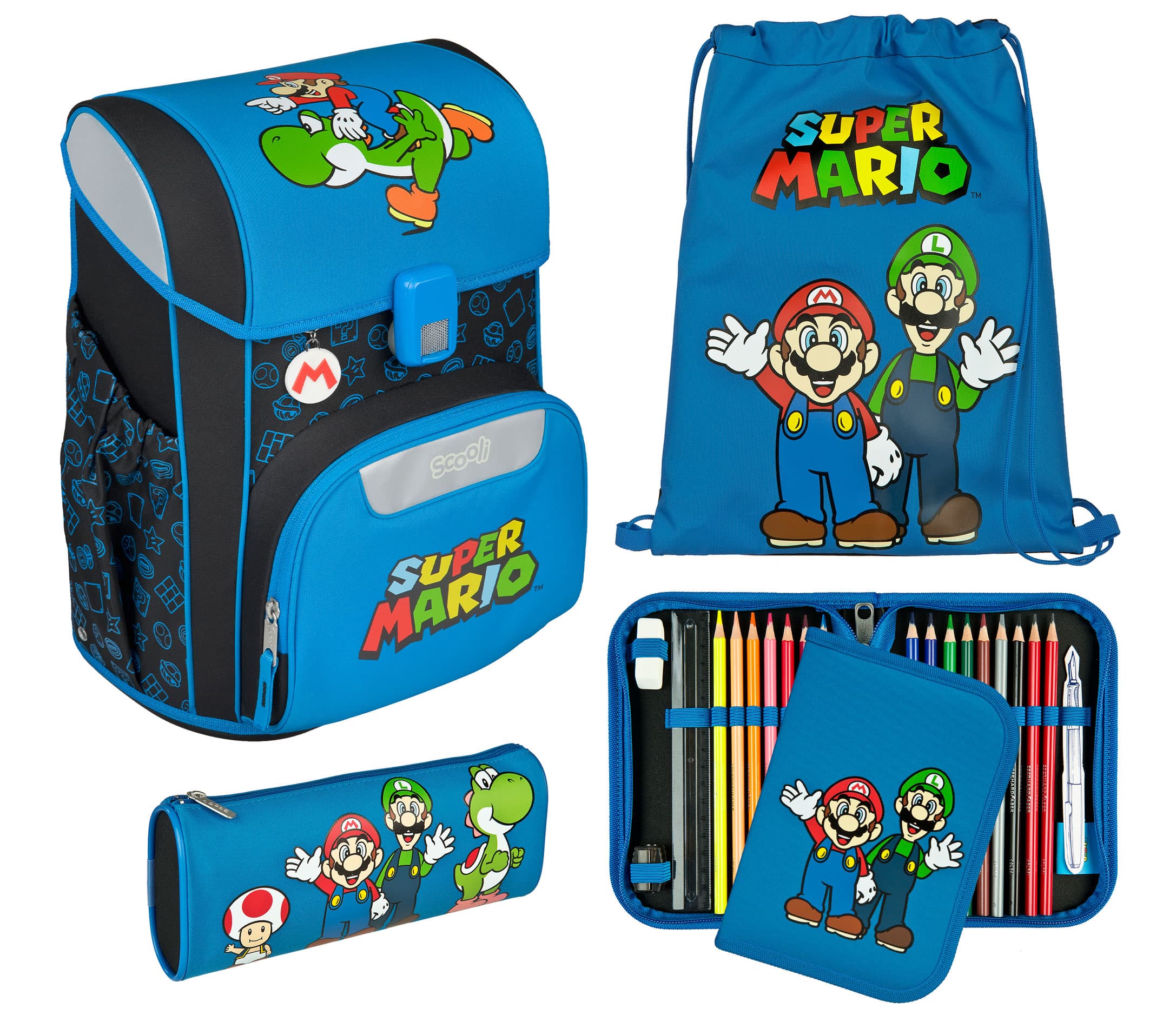 Super Mario EasyStart Schulranzen Set,5tlg