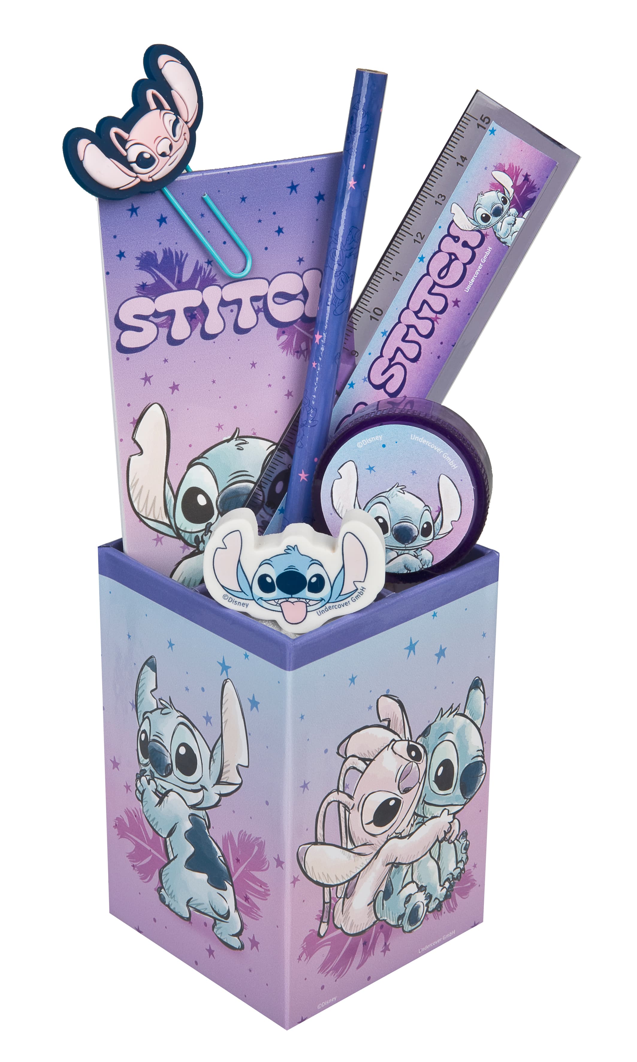 Scooli Stifteköcher gefüllt STITCH