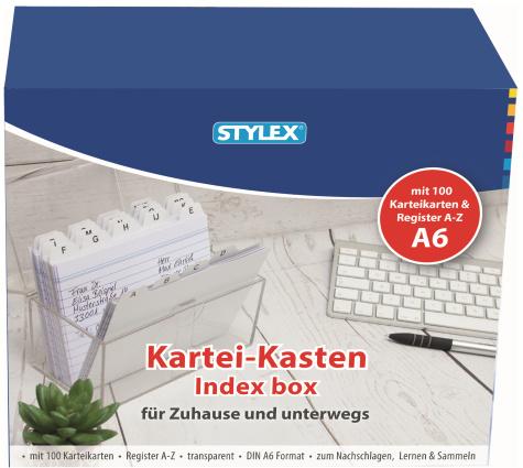 STYLEX Karteikasten DIN A6
