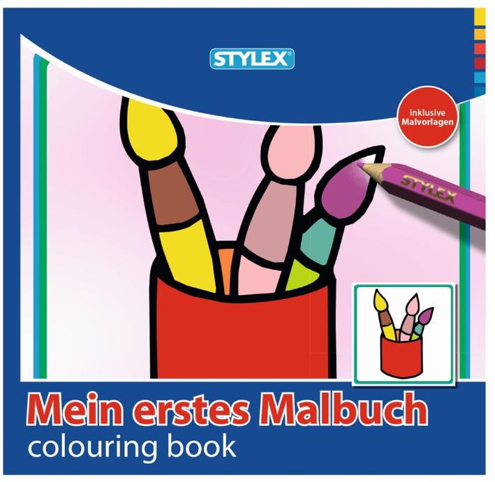 STYLEX® Malbuch 192 Seiten Mein 1. Malbuch 15x15cm sortiert
