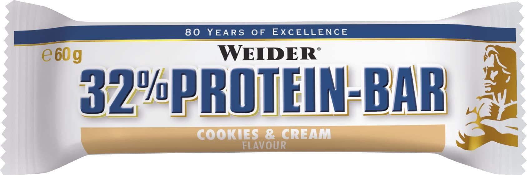 WEIDER 32% PROTEIN RIEGEL Cookies&Cream