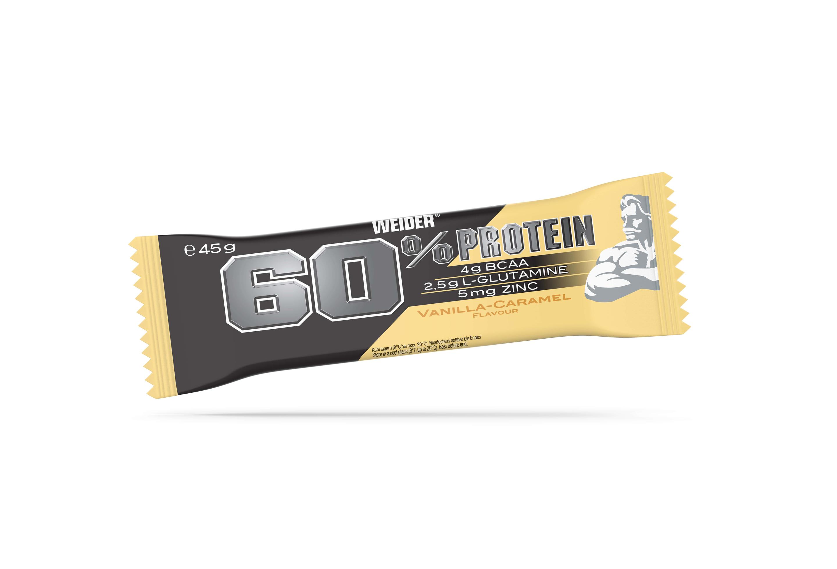 WEIDER 60% PROTEIN RIEGEL Vanille&Karamell