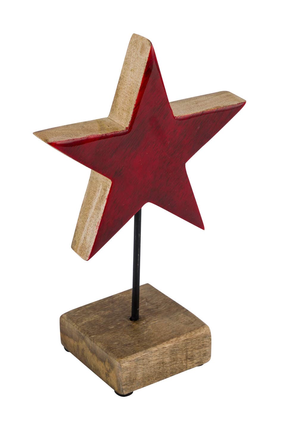 Holzstern mit Sockel