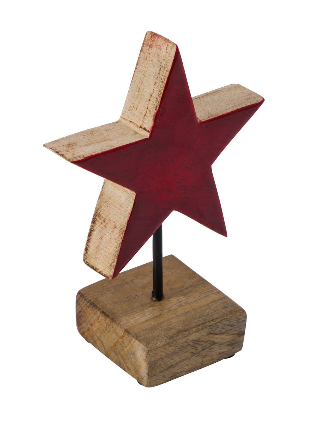 Holzstern mit Sockel