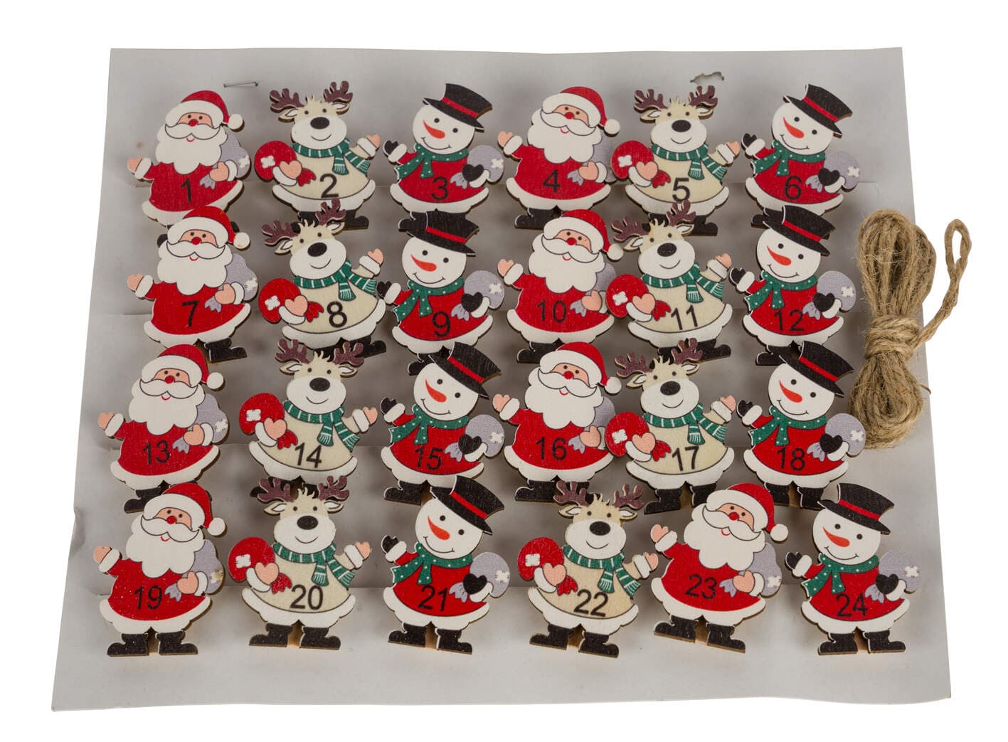 Adventskalender Klammern 