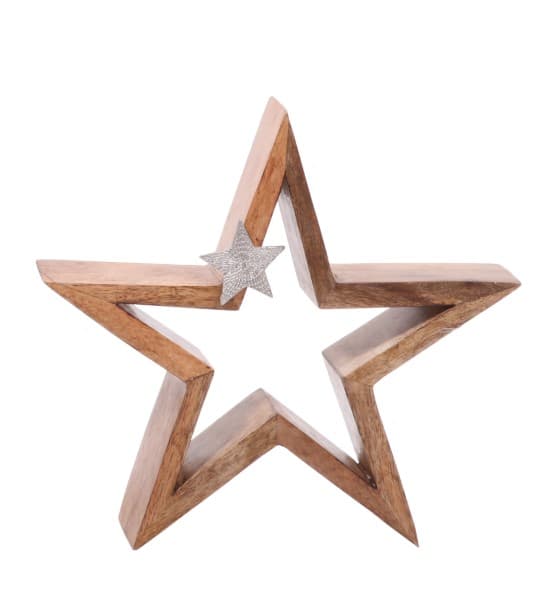 Holzstern Aufsteller H=35cm