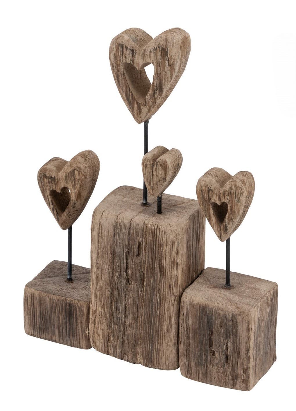 Holzstamm mit Herzen