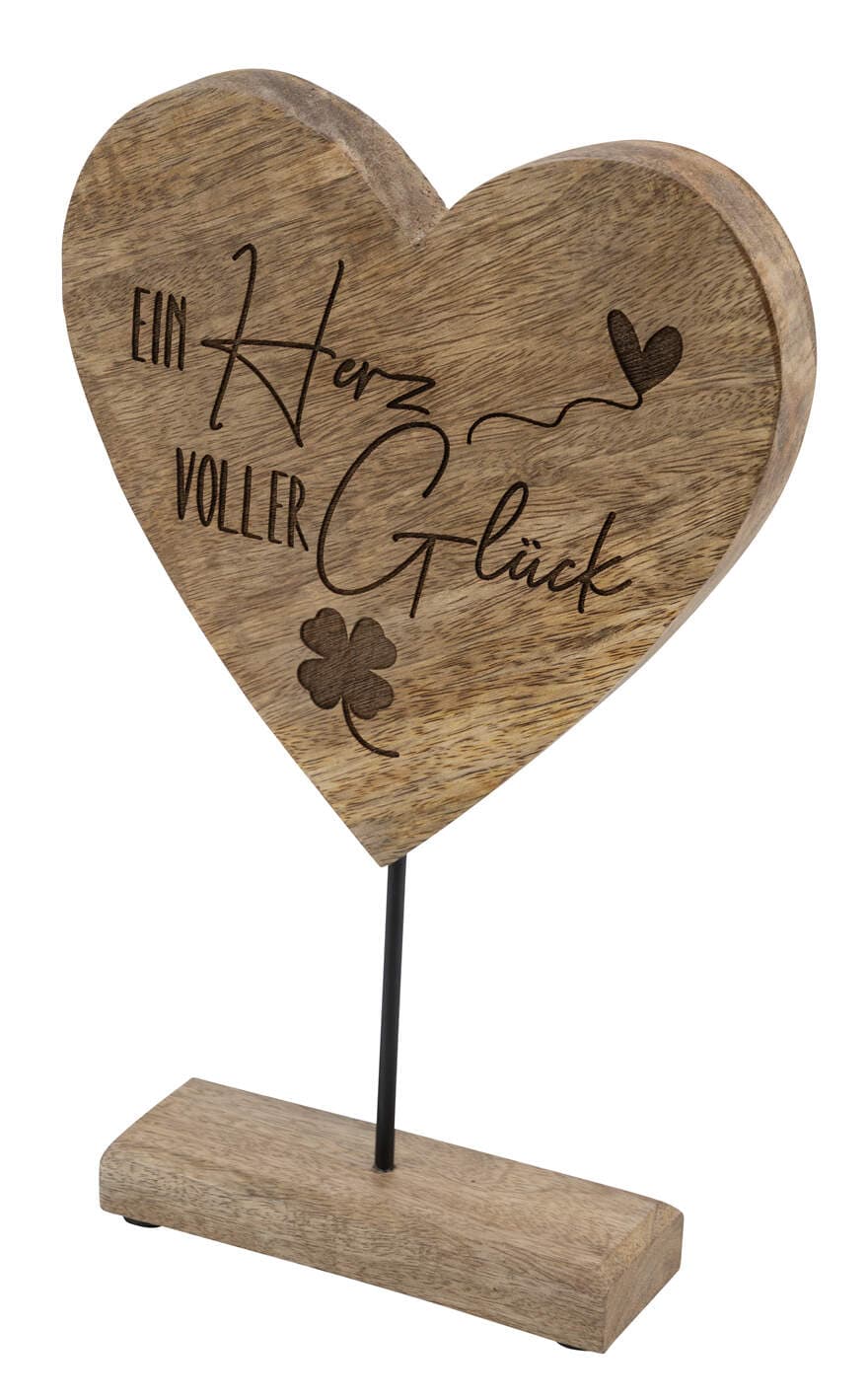 Mangoholzherz auf Fuß