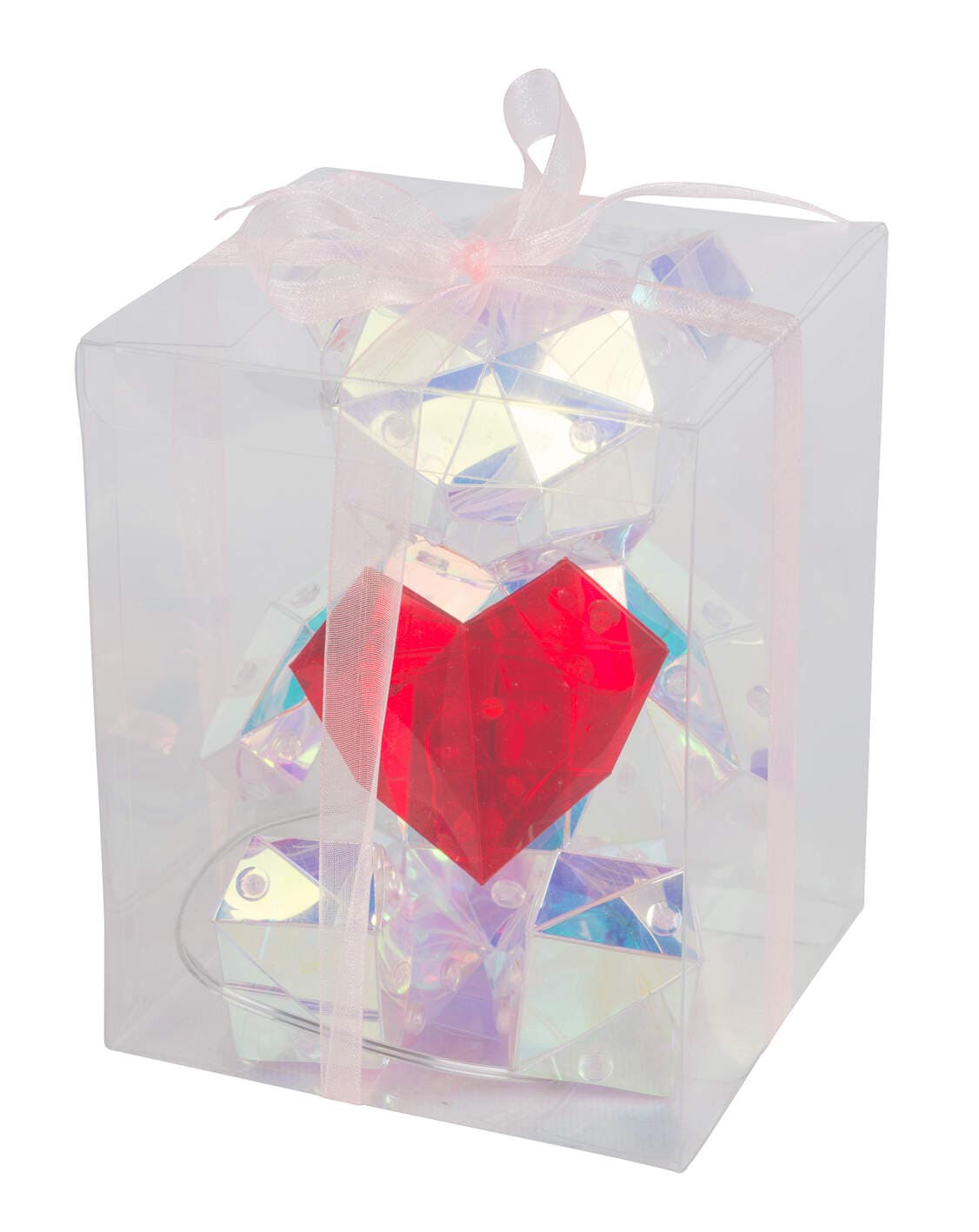 LED-Kunststoff-Teddy mit Herz