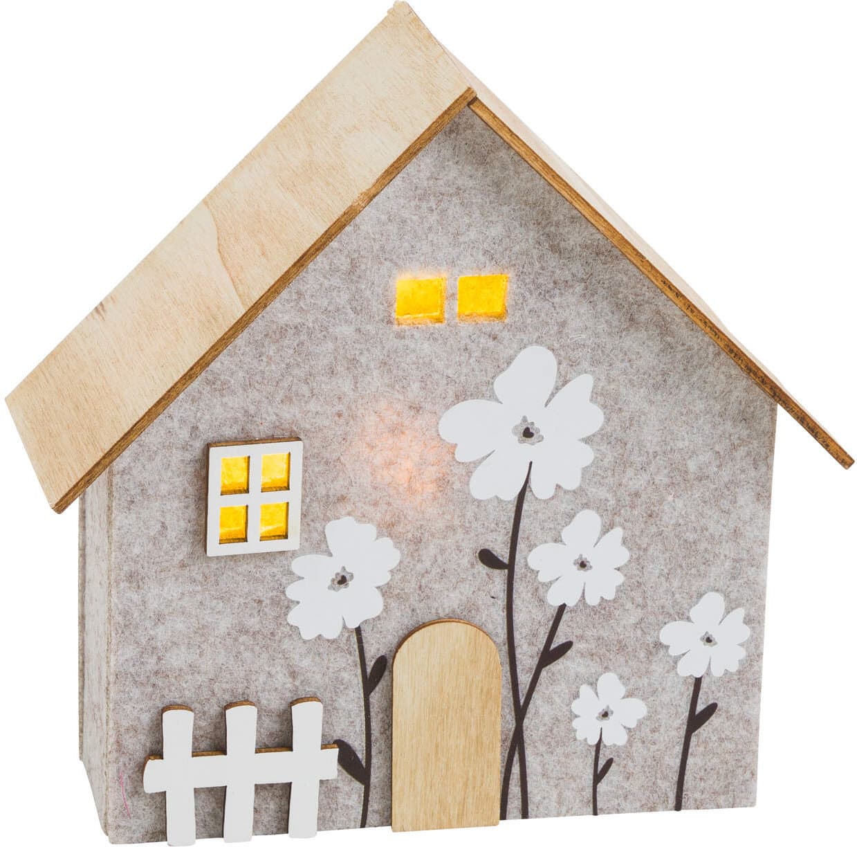 LED-Filzhaus Holzdach