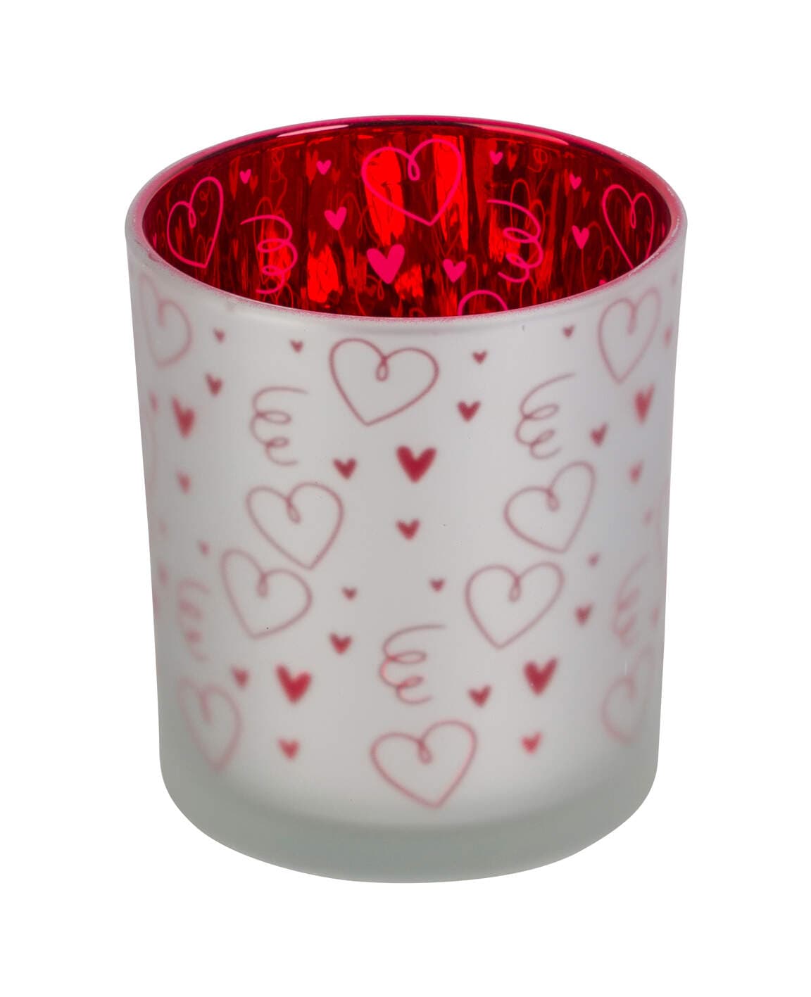 Glaswindlicht mit Herzen