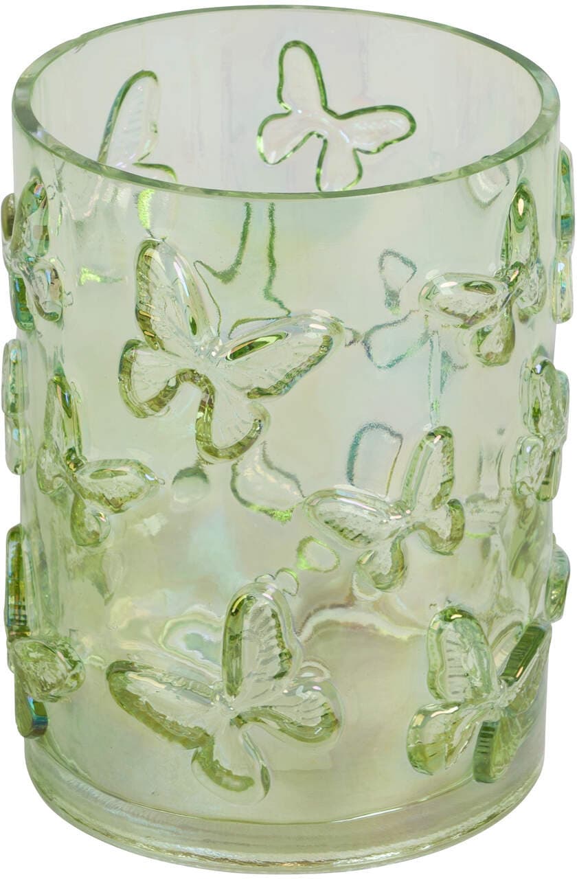 Glasvase mit Schmetterlinge