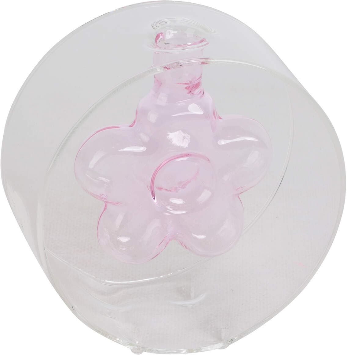 Glasvase Ring mit Blüte