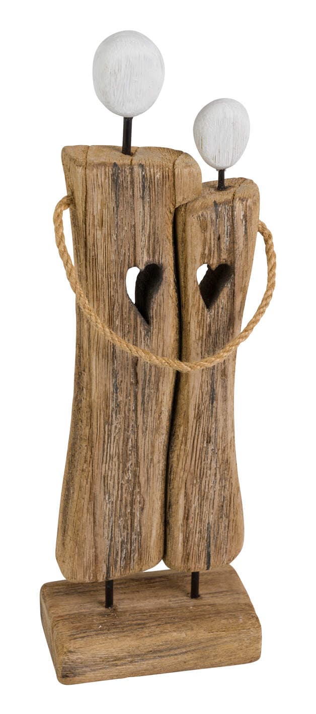 Holzfiguren auf Fuß
