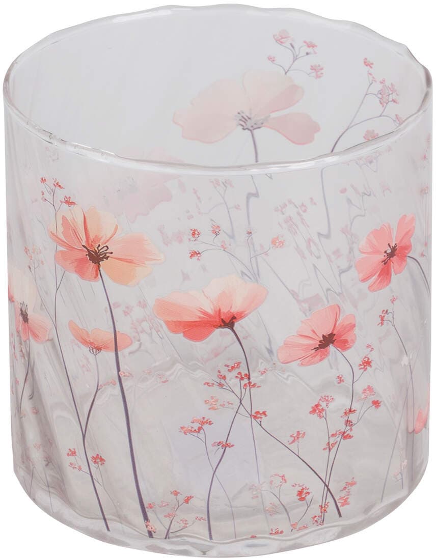 Glaswindlicht Mohnblumen 10cm
