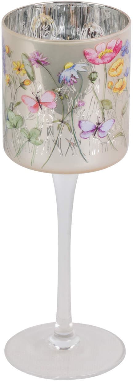 Glaswindlicht Blumen 7cm