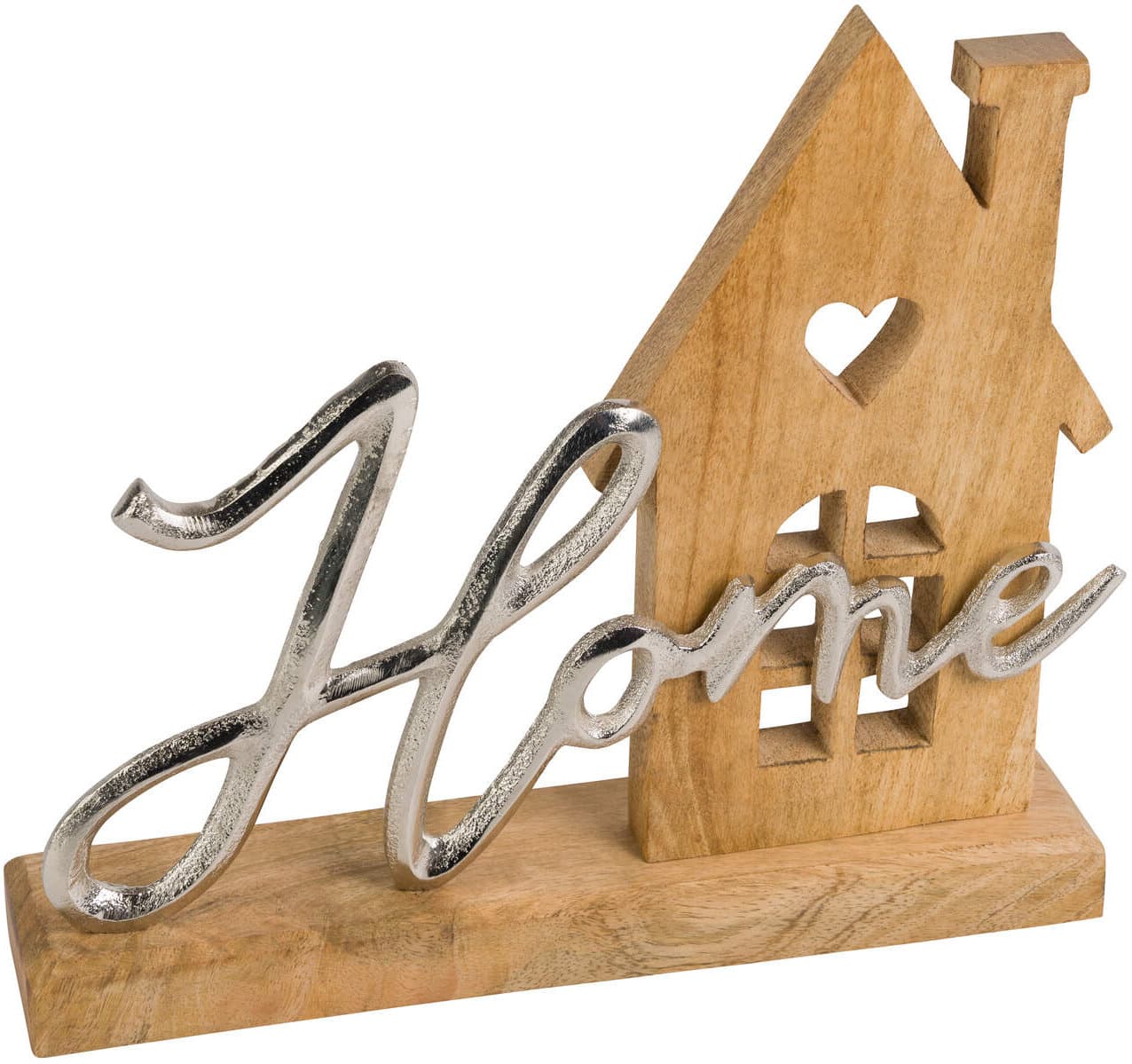 Aluschriftzug Home Mangoholz