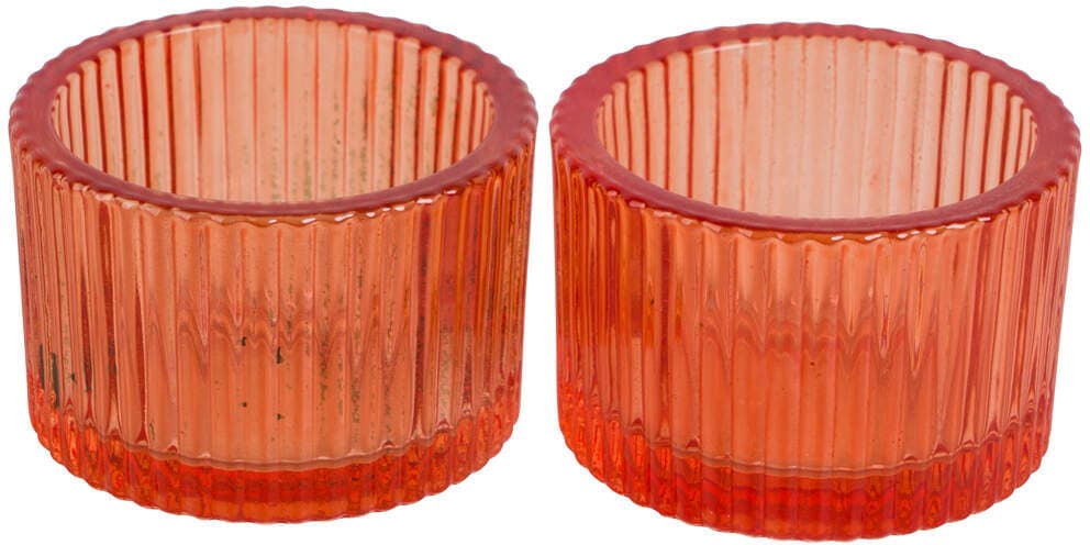 Glasteelichthalter geriffelt