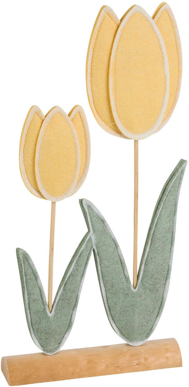 Filzblumen auf Holzfuß 40cm