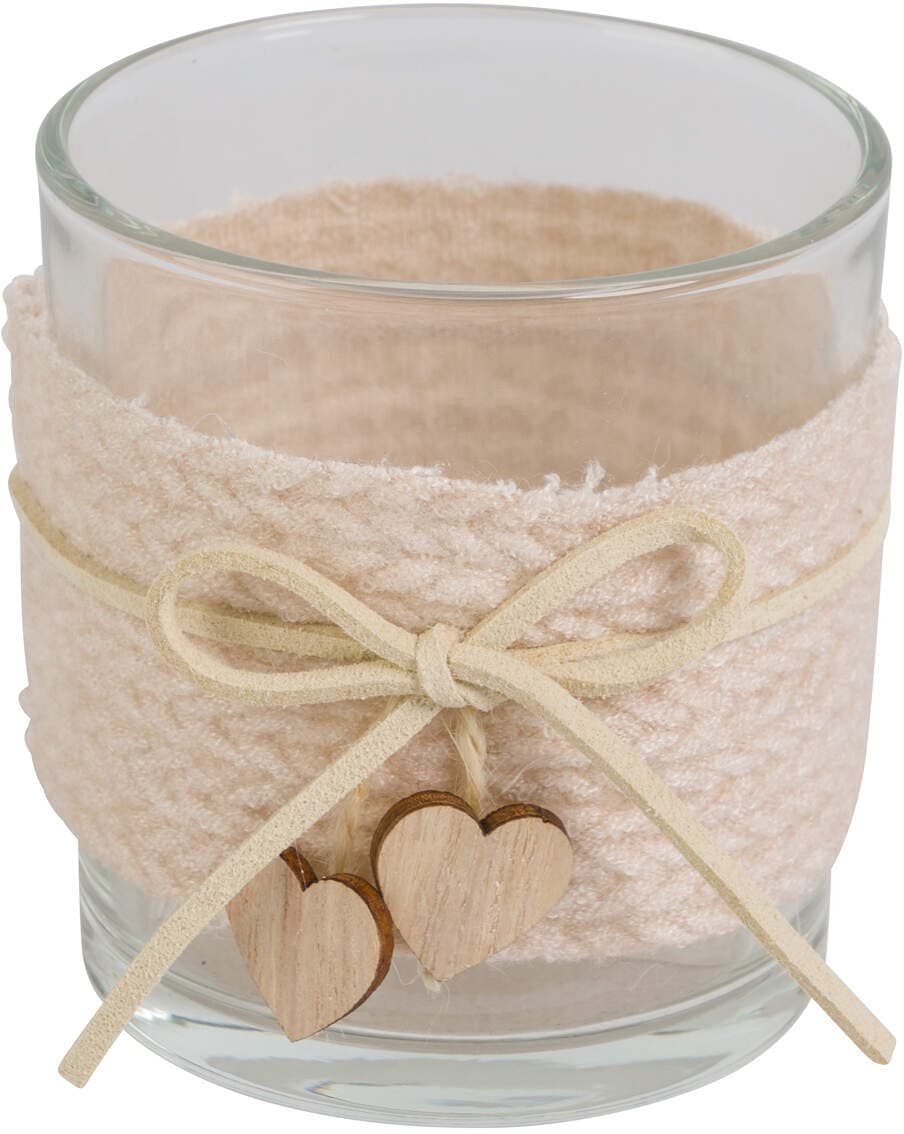 Glaswindlicht Strickborde 8cm