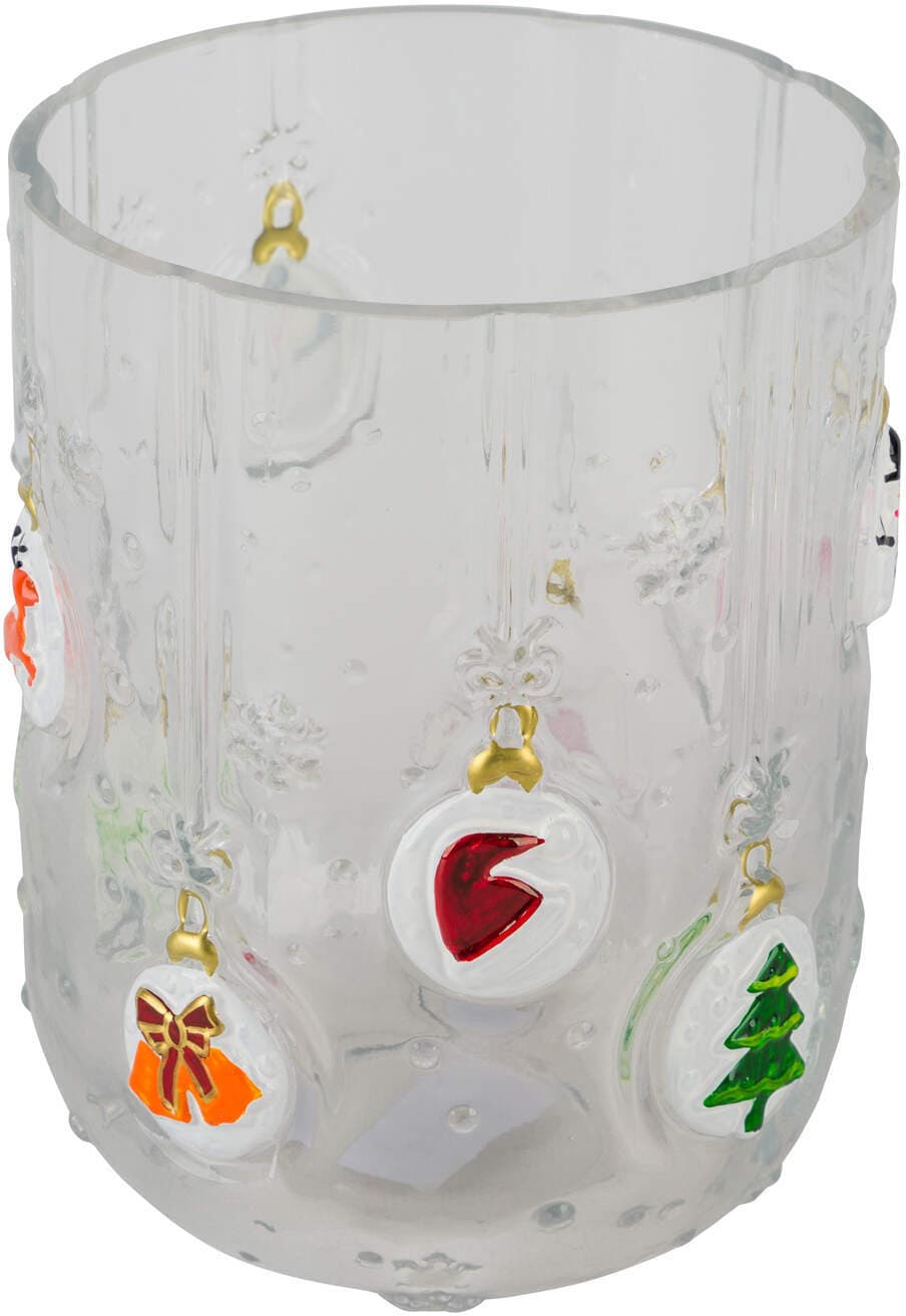 Glaswindlicht mit Motiv H=16cm