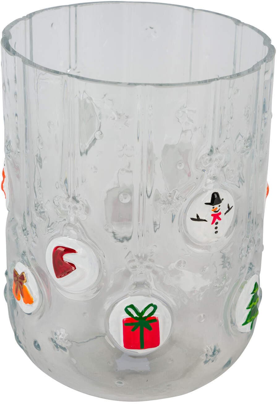 Glaswindlicht mit Motiv H=20cm