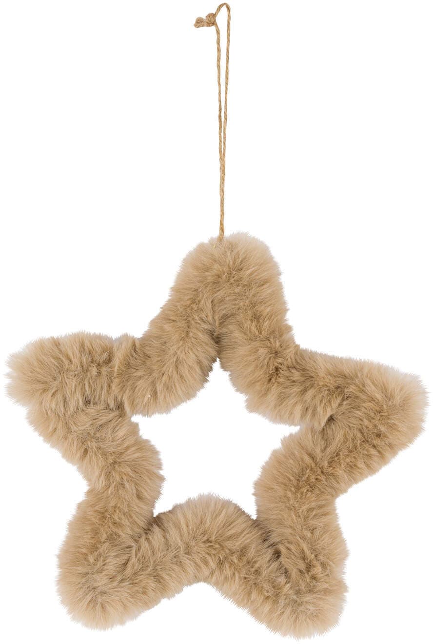 Dekoaufhänger Plüschstern H=21cm