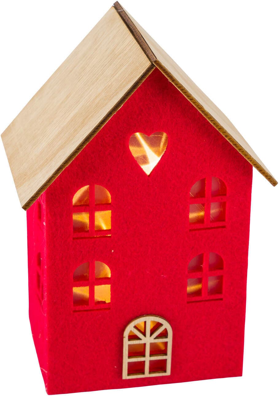 LED Dekoaufsteller Filzhaus
