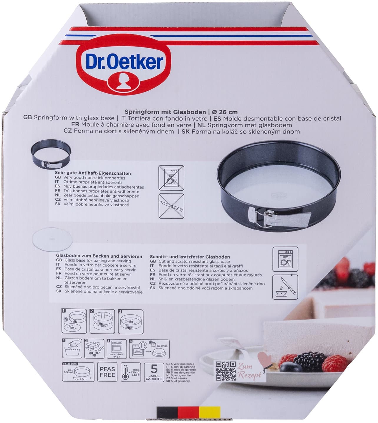 Dr.Oetker Springform mit Glasboden Classic Ø26cm