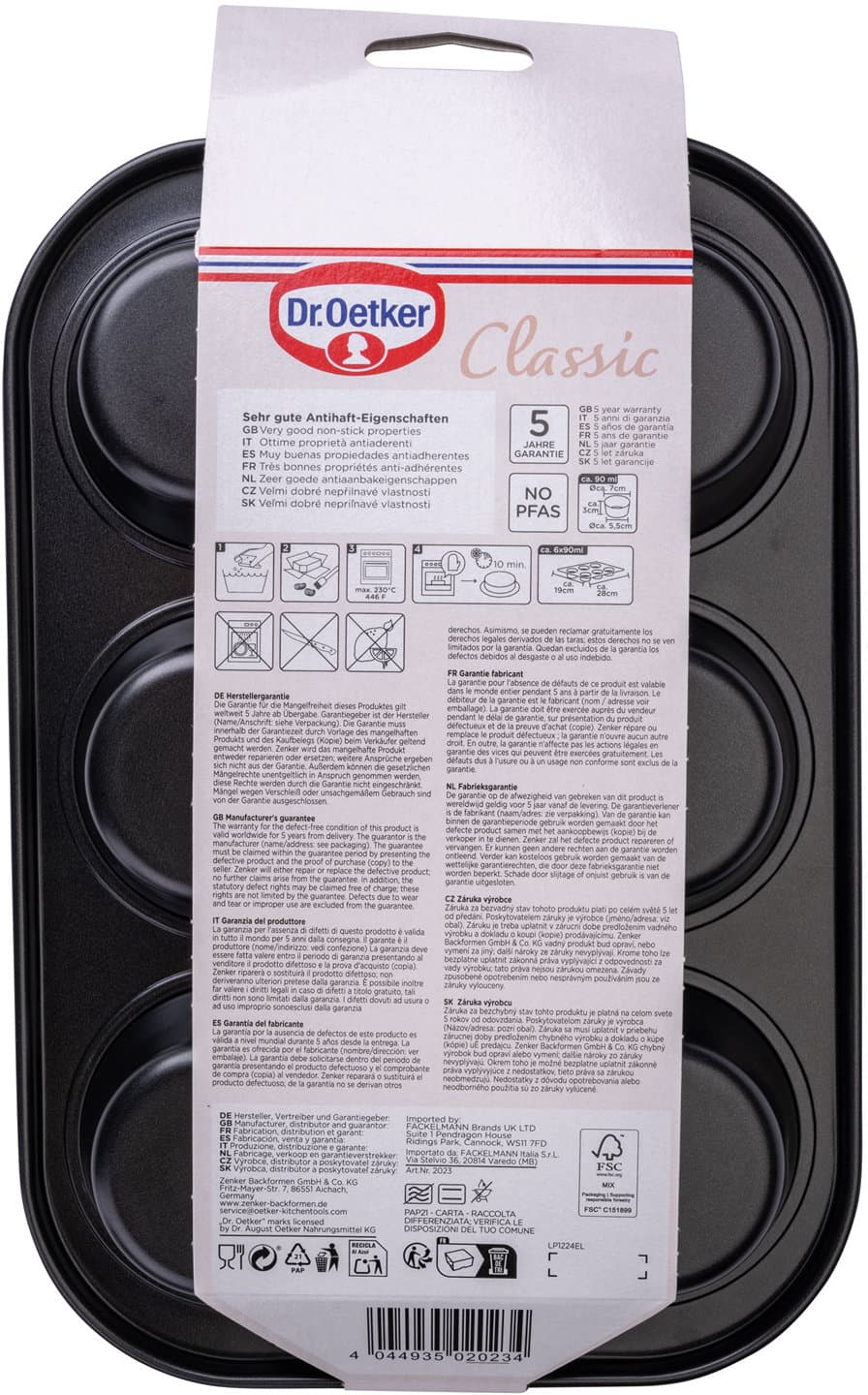 Dr.Oetker Muffinblech Classic für 6 Muffins