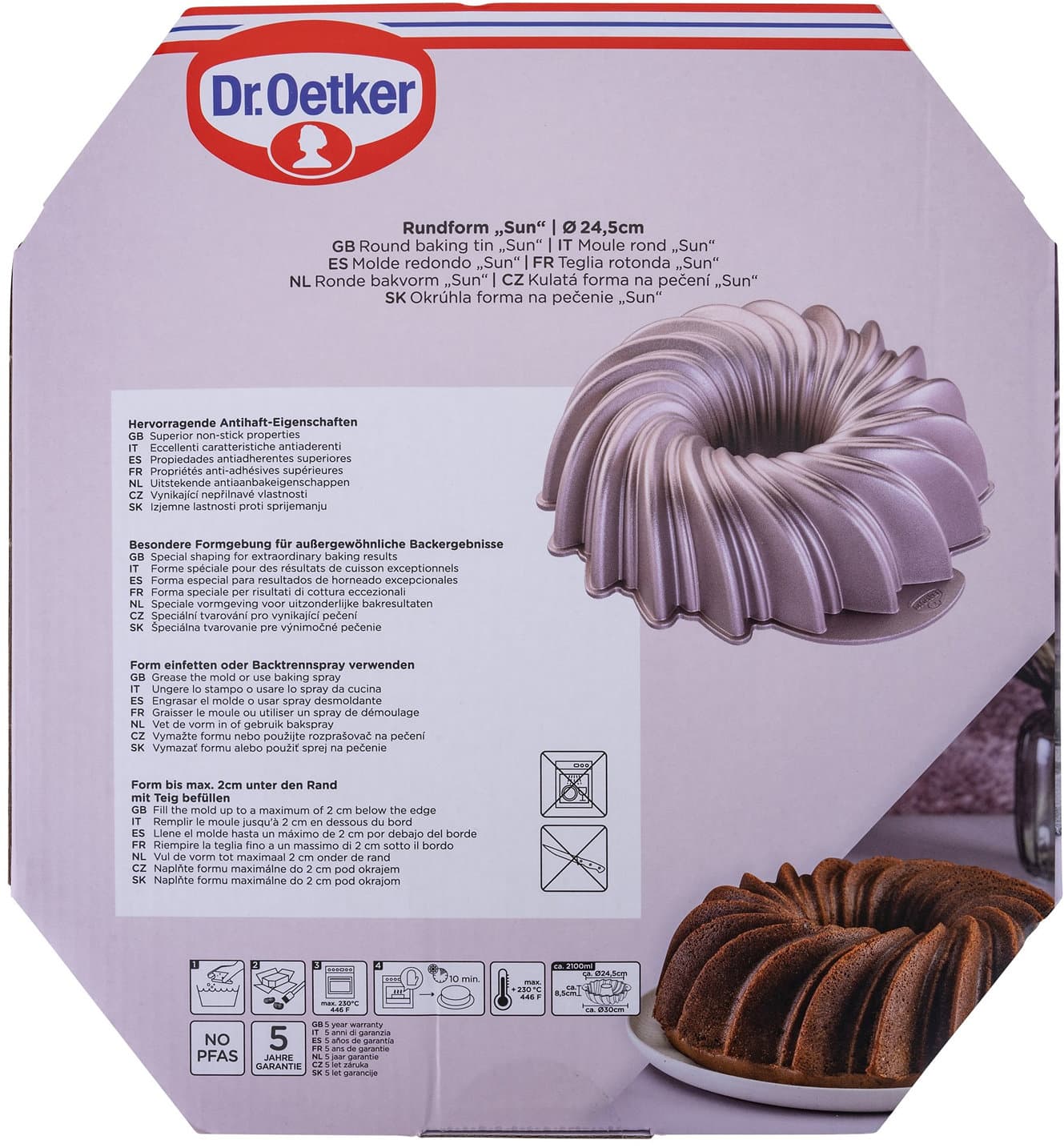 Dr.Oetker Rundform Sun Ø24,5cm