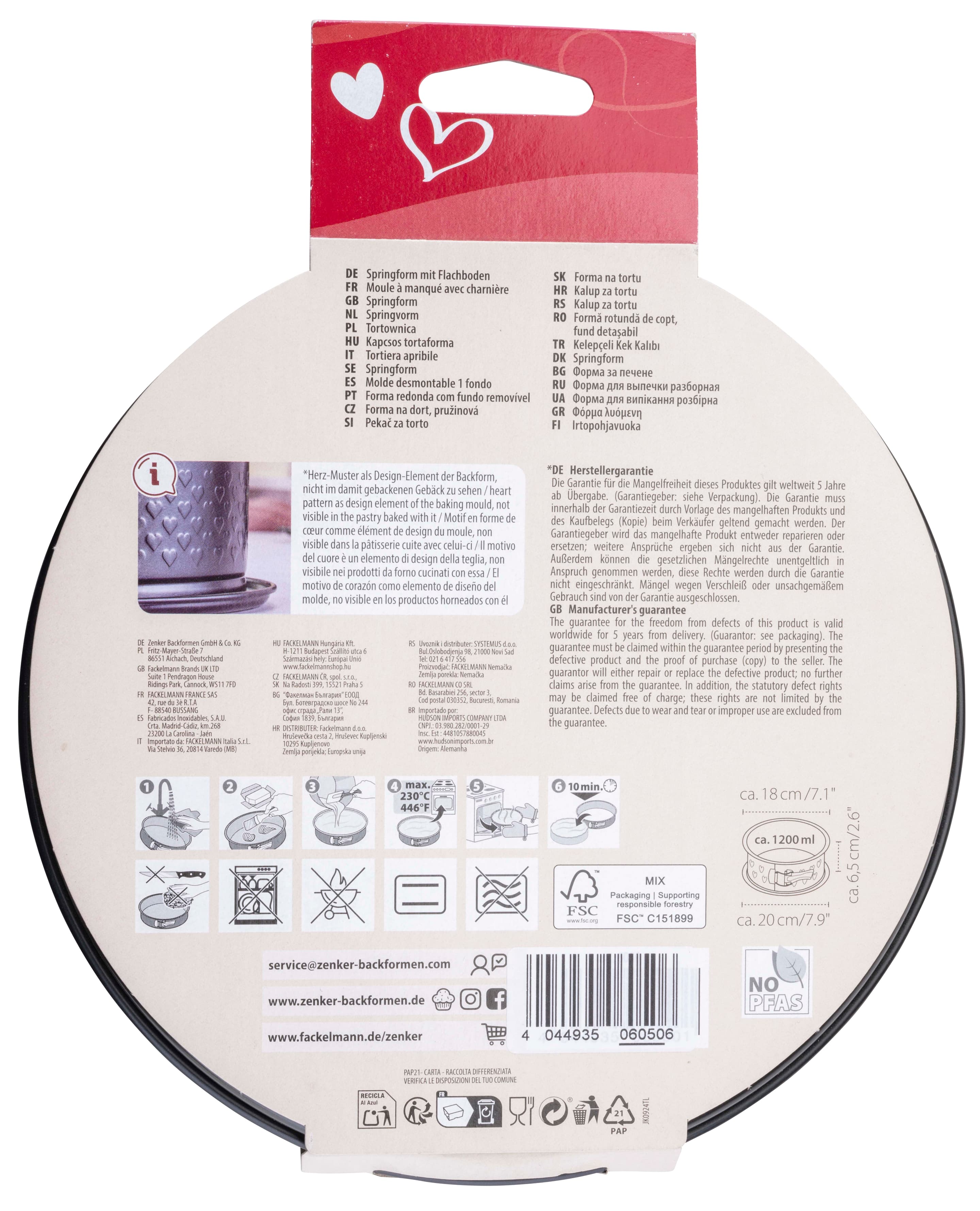 Produktbild zenker Beloved+ Springform mit Flachboden Ø18cm 4 von 12