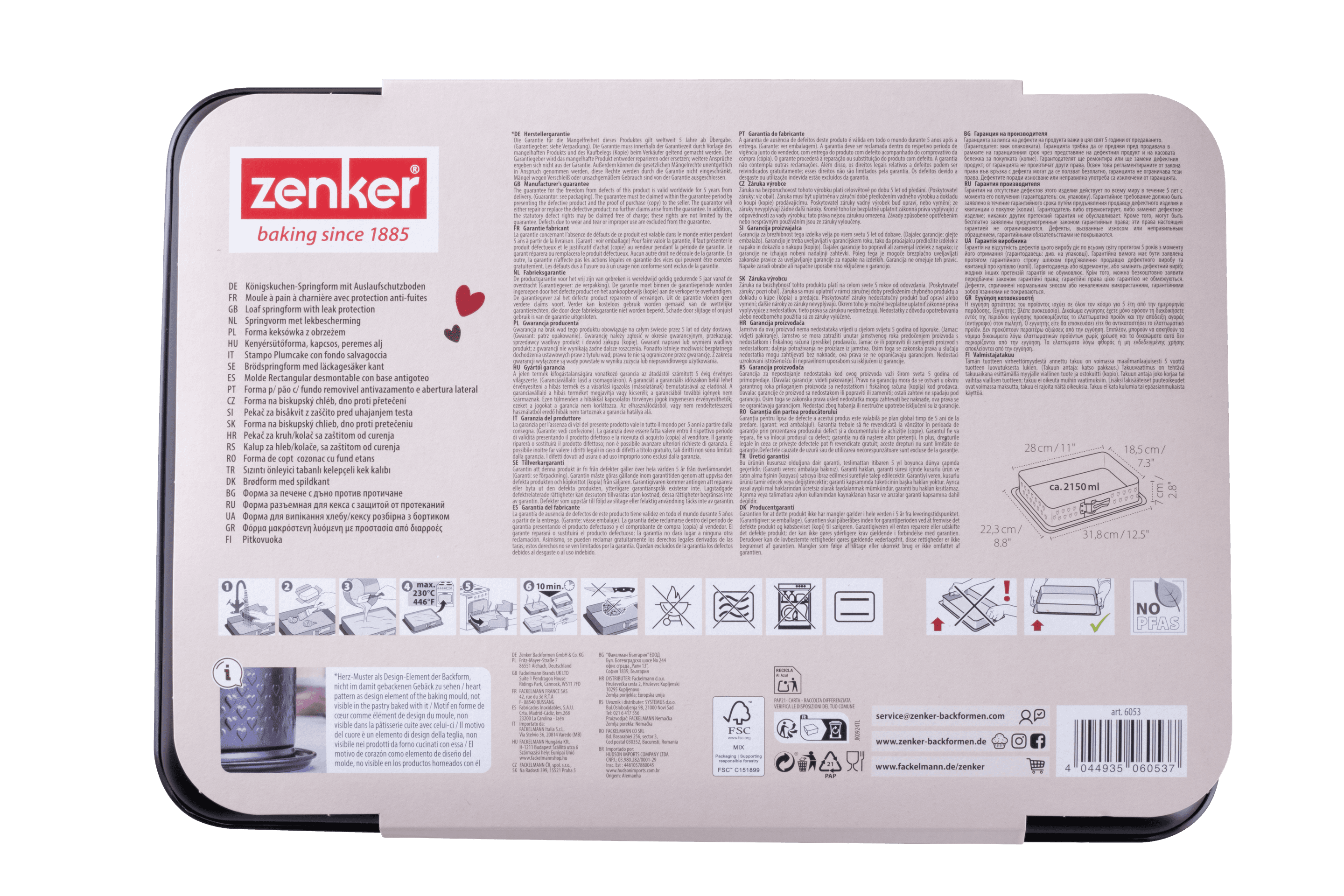 Produktbild zenker Beloved+ Rechteck-Springform 28x18cm 4 von 8