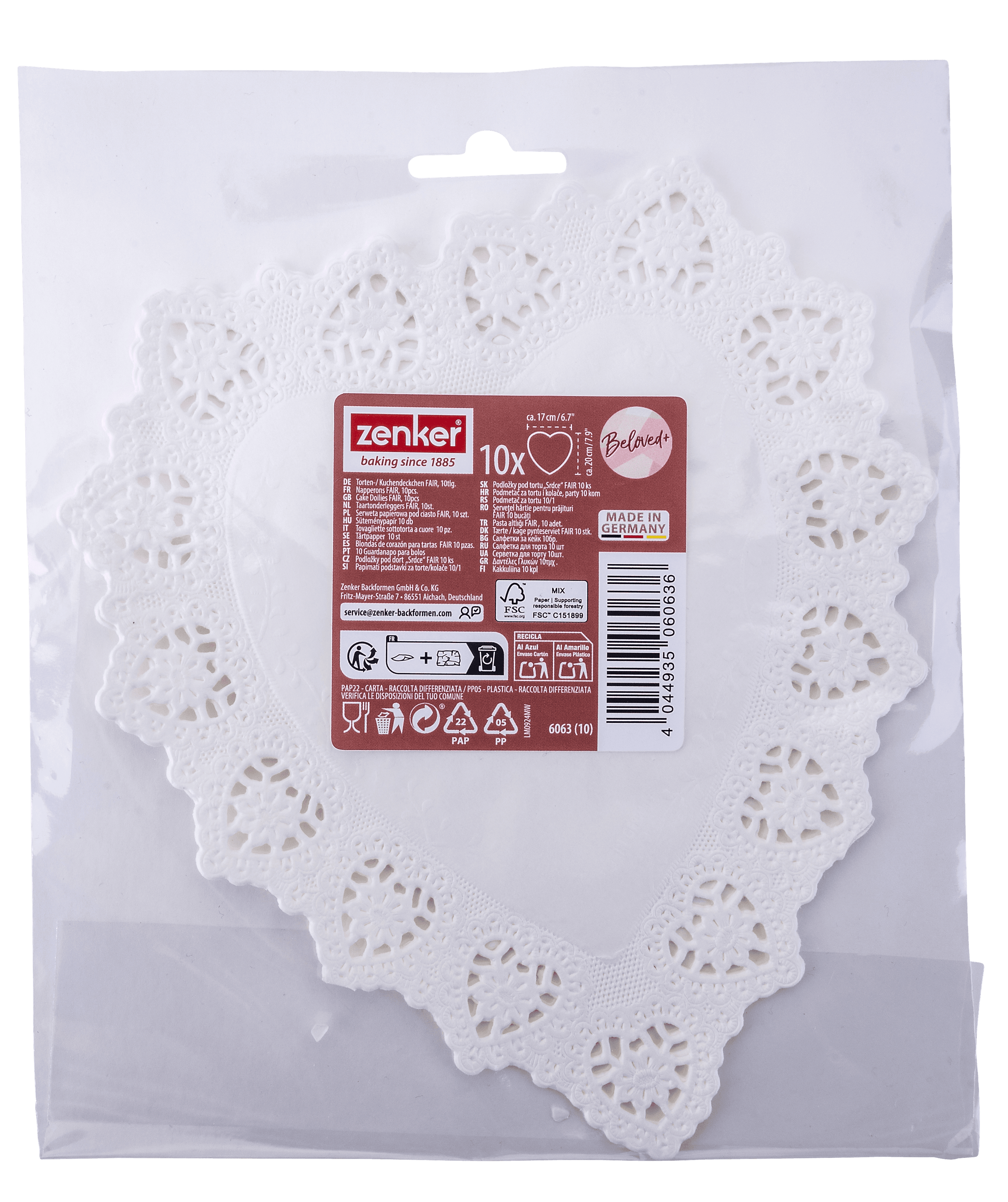 Produktbild zenker Beloved+ Herz-Tortenspitzen Fair 10-tlg. 2 von 3