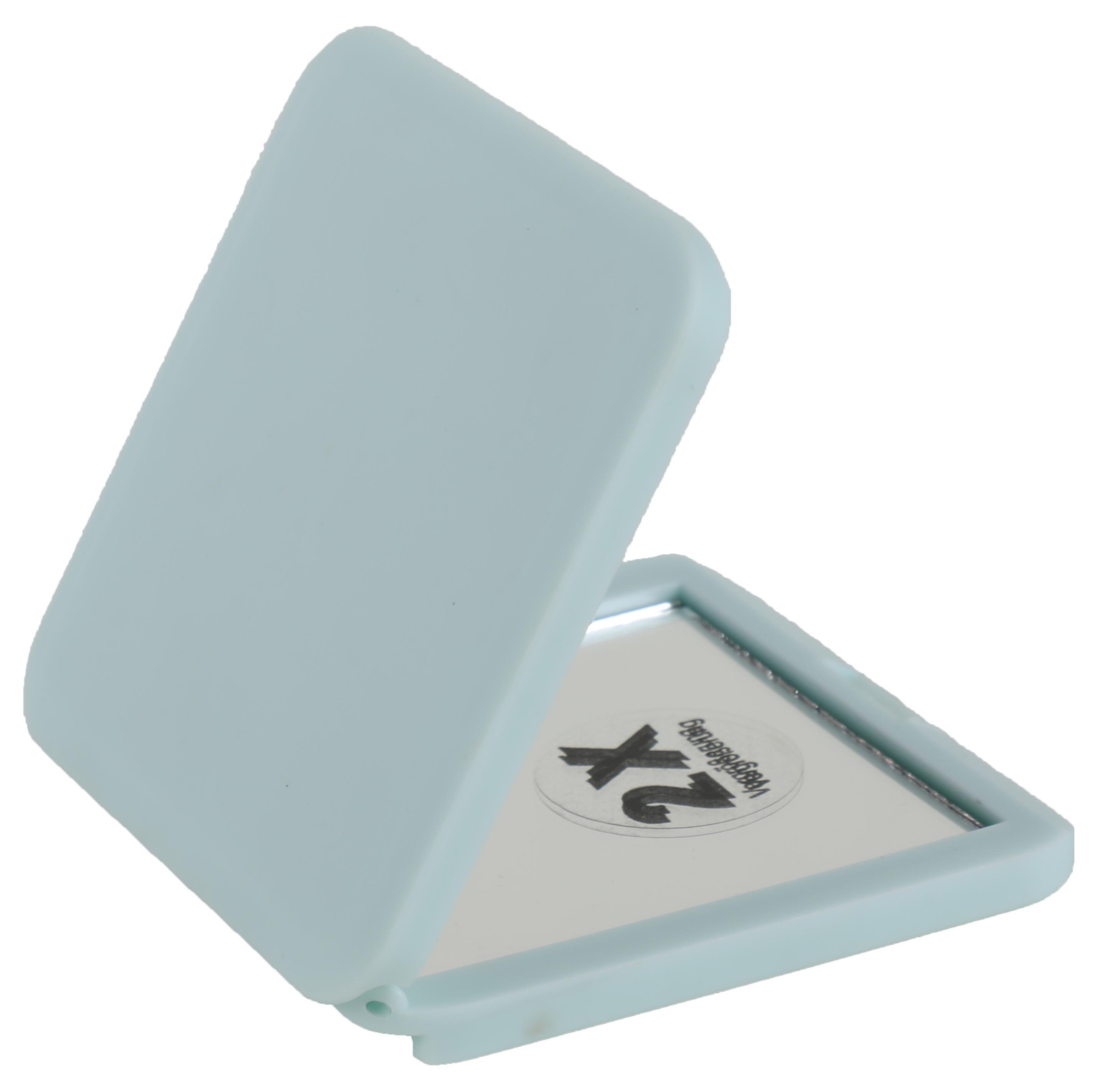 Taschenspiegel eckig hellblau