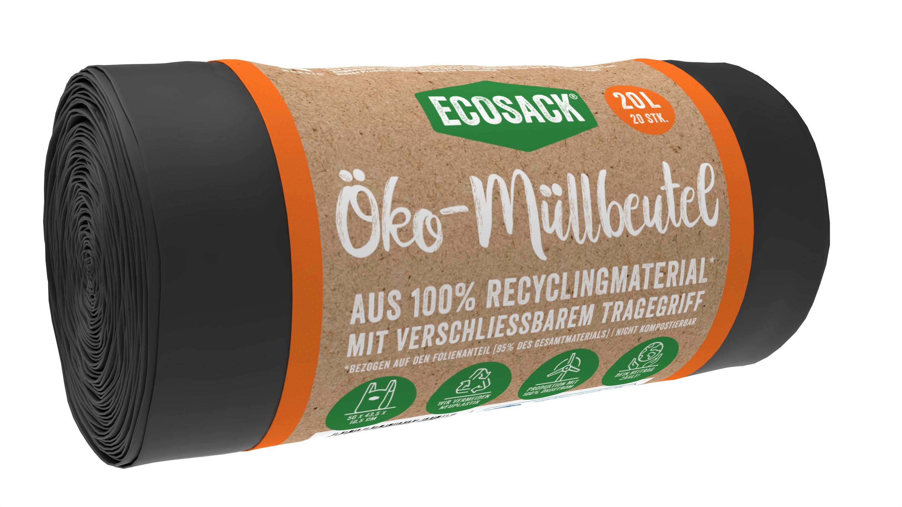 Produktbild ECOSACK® Müllbeutel mit Tragegriff 20 Liter 2 von 2