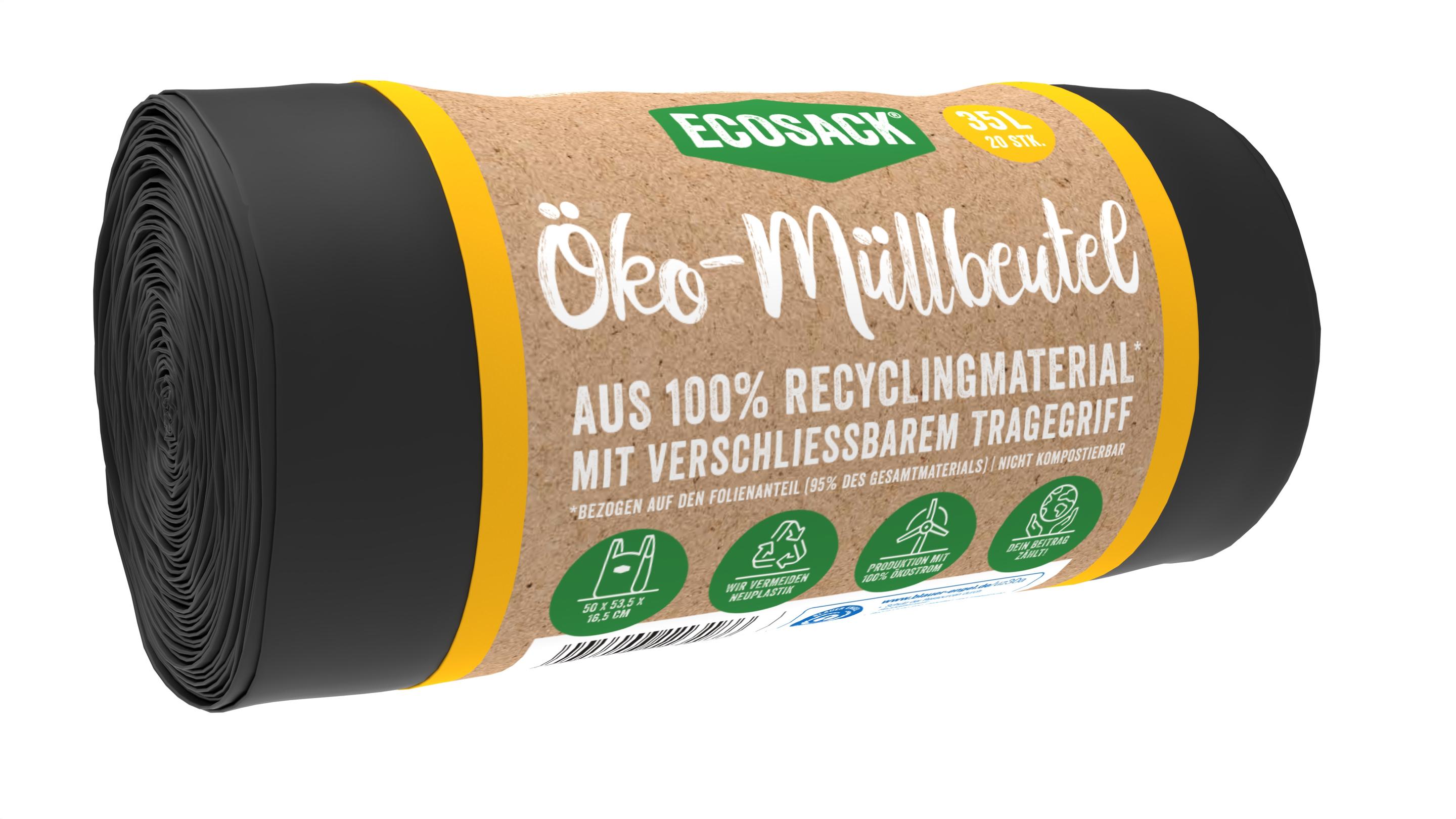 Produktbild ECOSACK® Müllbeutel mit Tragegriff 35 Liter 2 von 2