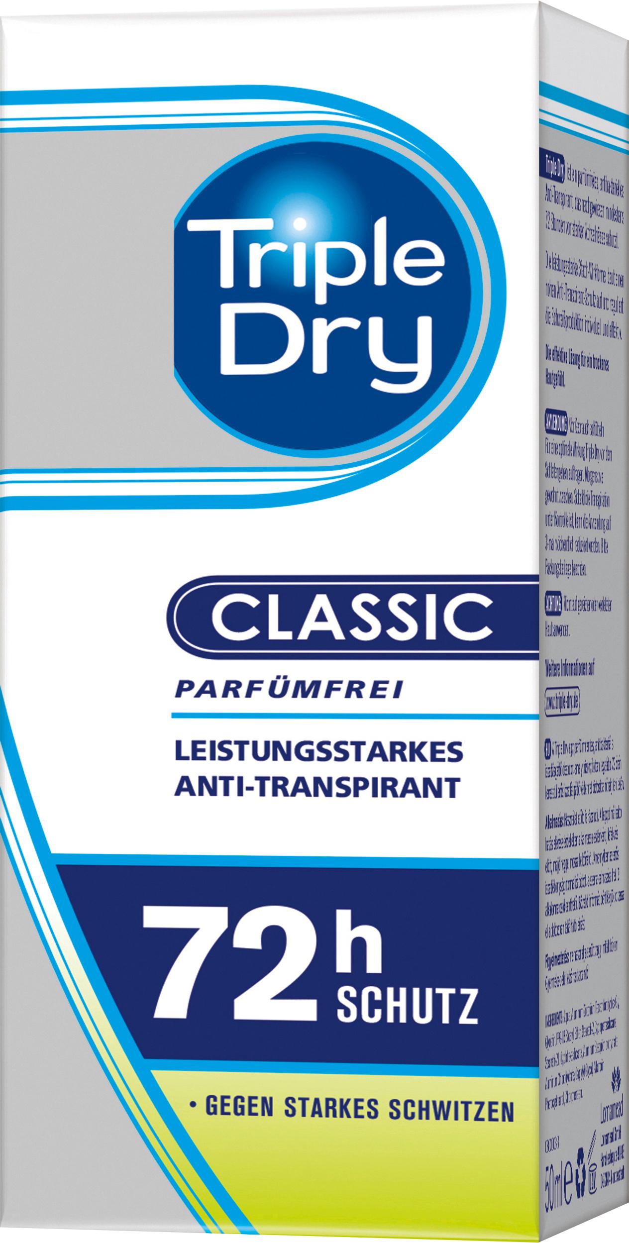 Triple Dry Deo Roll On Classic