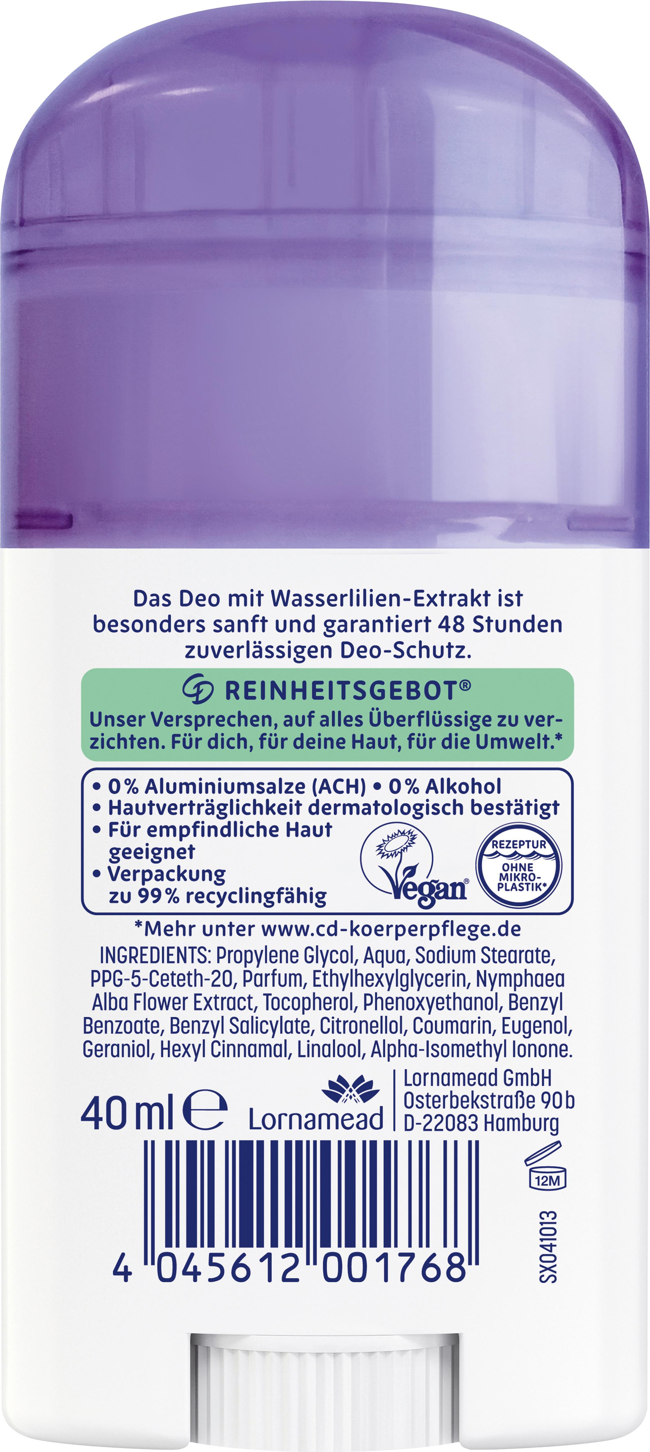 Produktbild CD Deo Pflegestick Wasserlilie 2 von 7
